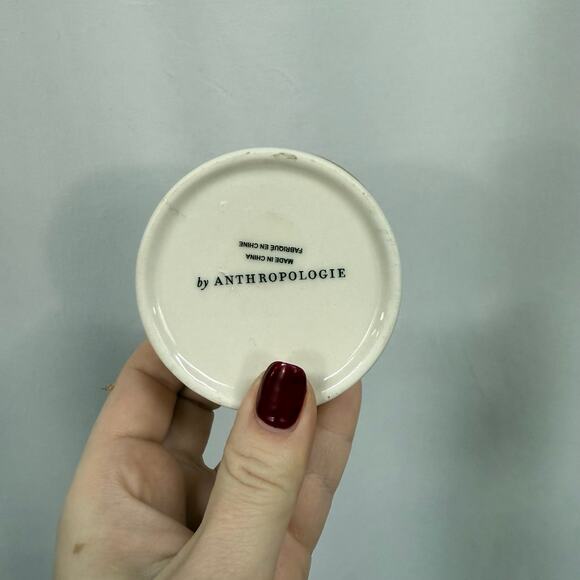 Anthropologie Lyra Monogram "S" Trinket Dish Box Stonewear Celestial - Picture 4 of 4